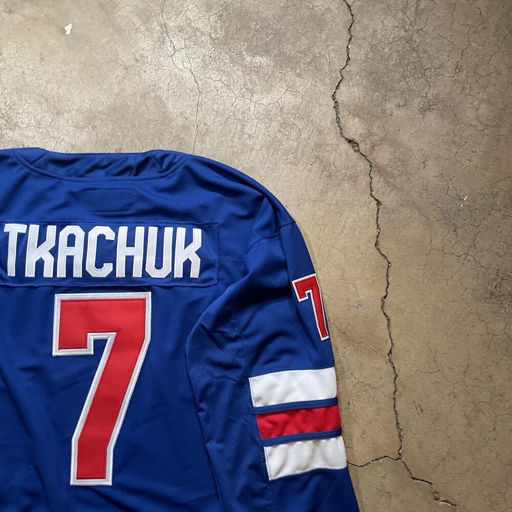 Brady Tkachuk 2026 Olympics Team USA Size XL Jersey Blue - Picture 2 of 8